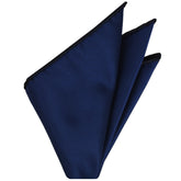 Navy Blue Satin Silk Pocket Square #ESAP-4
